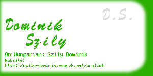 dominik szily business card